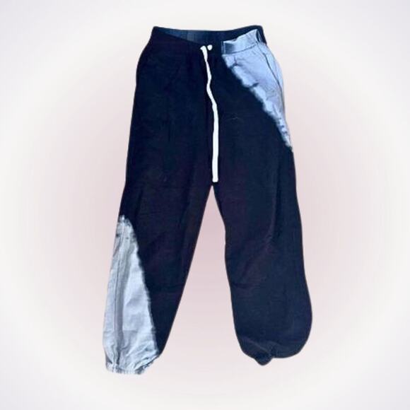 Electric & Rose Black and White Tie Dye Sweatpants | Sz S - Picture 1 of 6